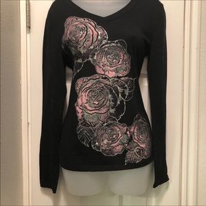 Vanity Black Burnout Long sleeve T-shirt